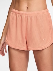 Nike Apricot Orange Sportswear Chill Knit Mid-Rise Waffle 3" Shorts - Image 1 of 4