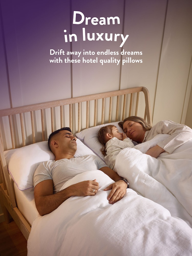 Slumberdown 2 Pack Comfy 100% Cotton Pillows - Image 2 of 8