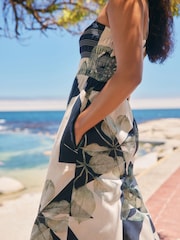 Monochrome Shirred Bandeau Jumpsuit - Image 4 of 9