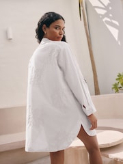 White Textured Cornelli Cover-Up Shirt - Image 2 of 8