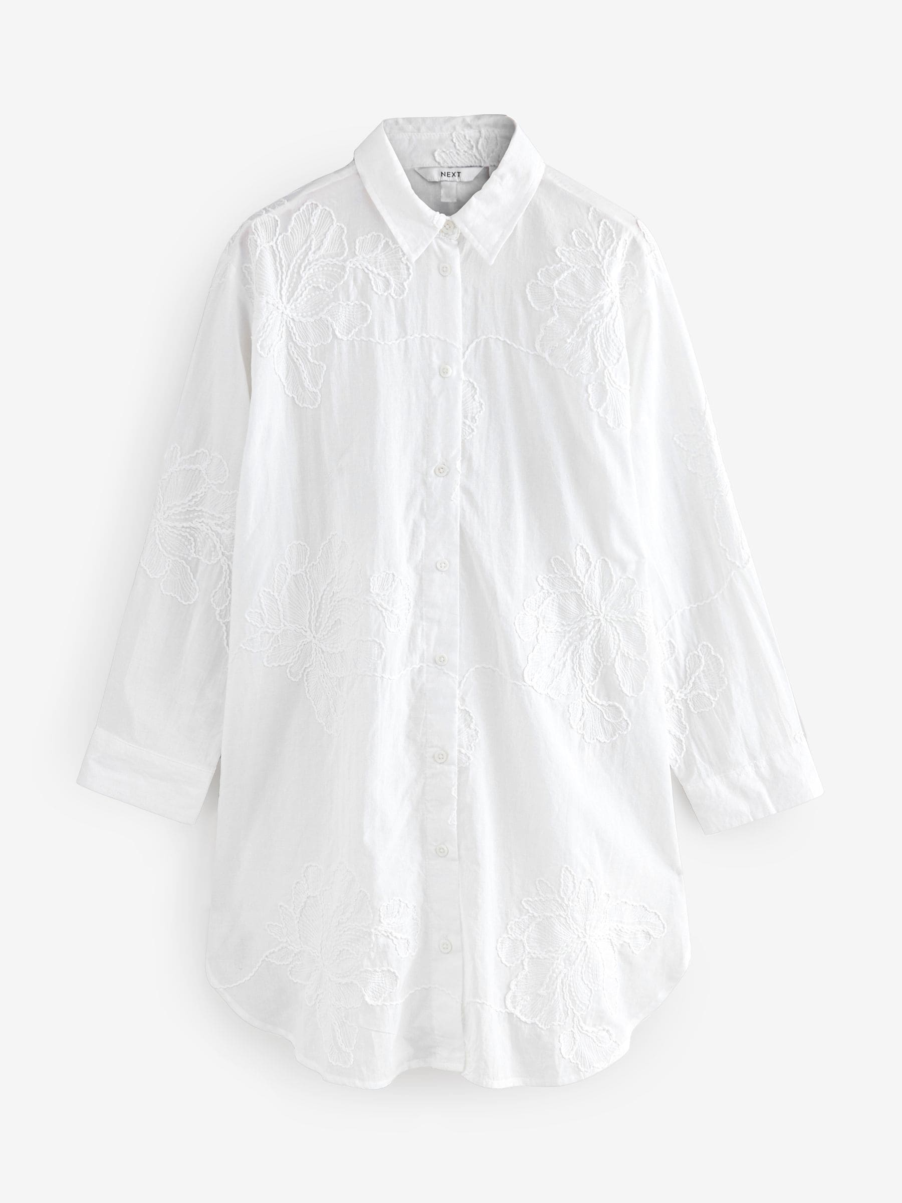 Buy White Textured Cornelli Cover-Up Shirt from Next Canada