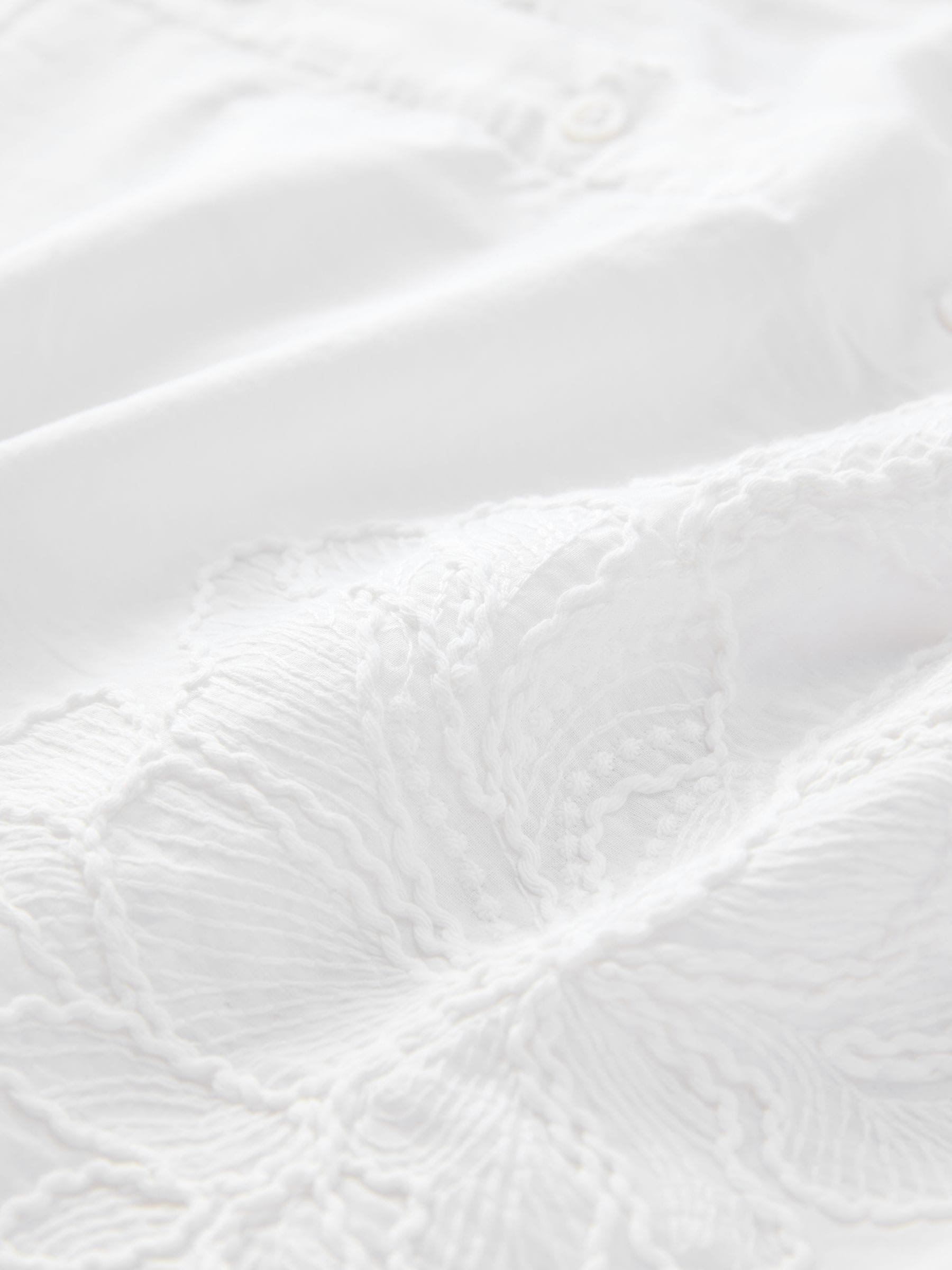 White Tassel Eyelet Cover-up Dress