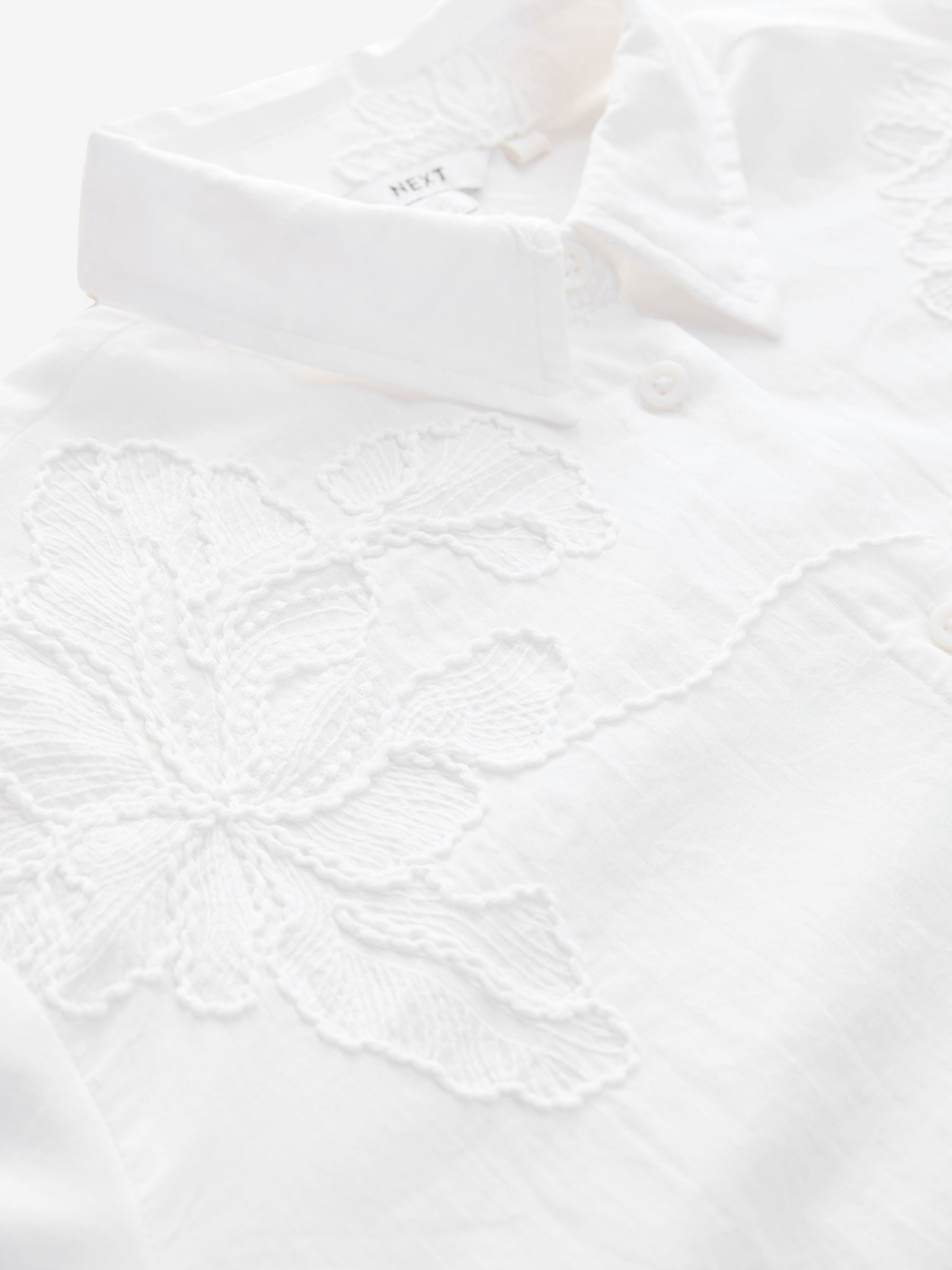 White Tassel Eyelet Cover-up Dress