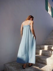 Blue Maxi Summer Dress Containing TENCEL™? lyocell - Image 3 of 9