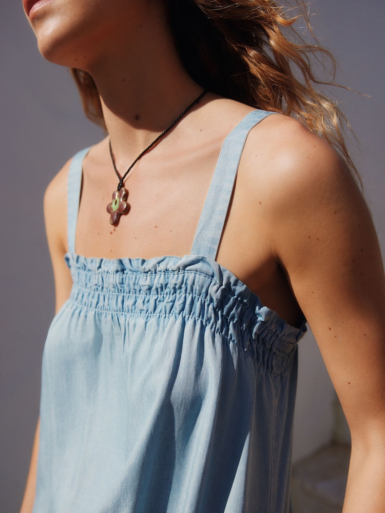 Blue Maxi Summer Dress Containing TENCEL™? lyocell - Image 5 of 9
