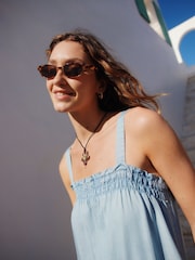 Blue Maxi Summer Dress Containing TENCEL™? lyocell - Image 6 of 9