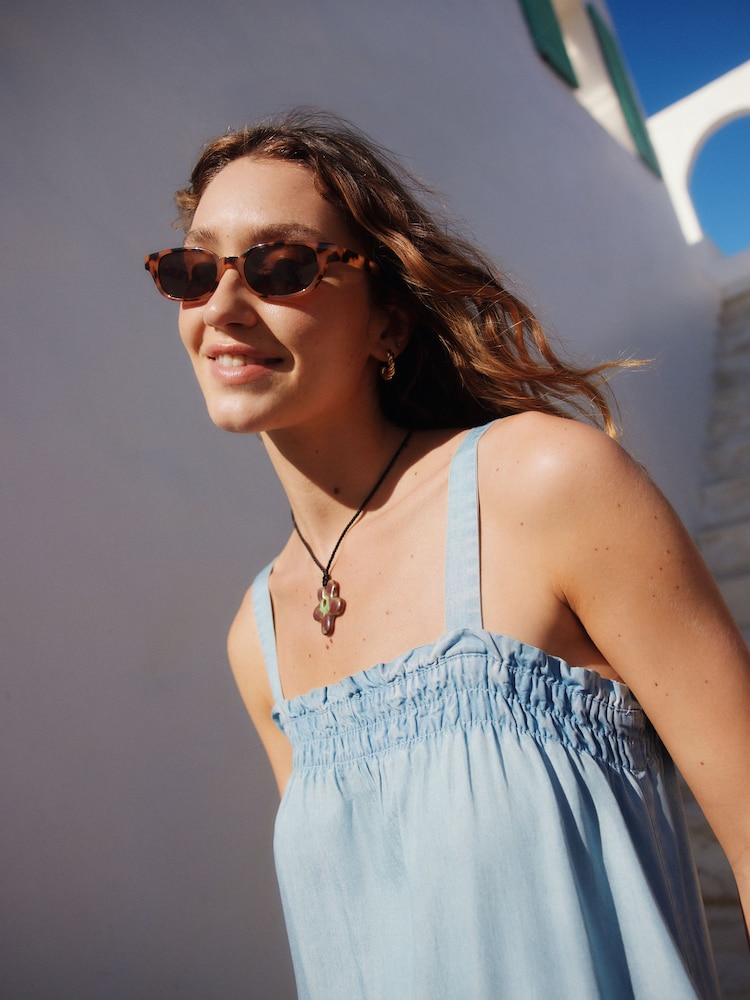 Blue Maxi Summer Dress Containing TENCEL™? lyocell - Image 6 of 9