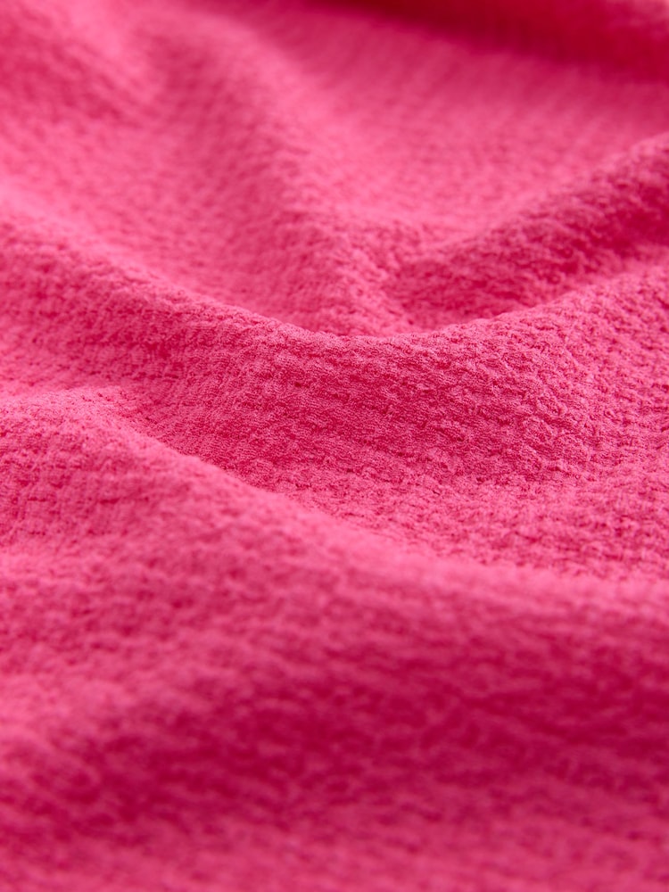 Pink Textured Tie Waist T Dress - Image 7 of 7