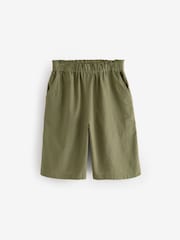 Khaki Green 100% Cotton Bermuda Shorts - Image 5 of 7