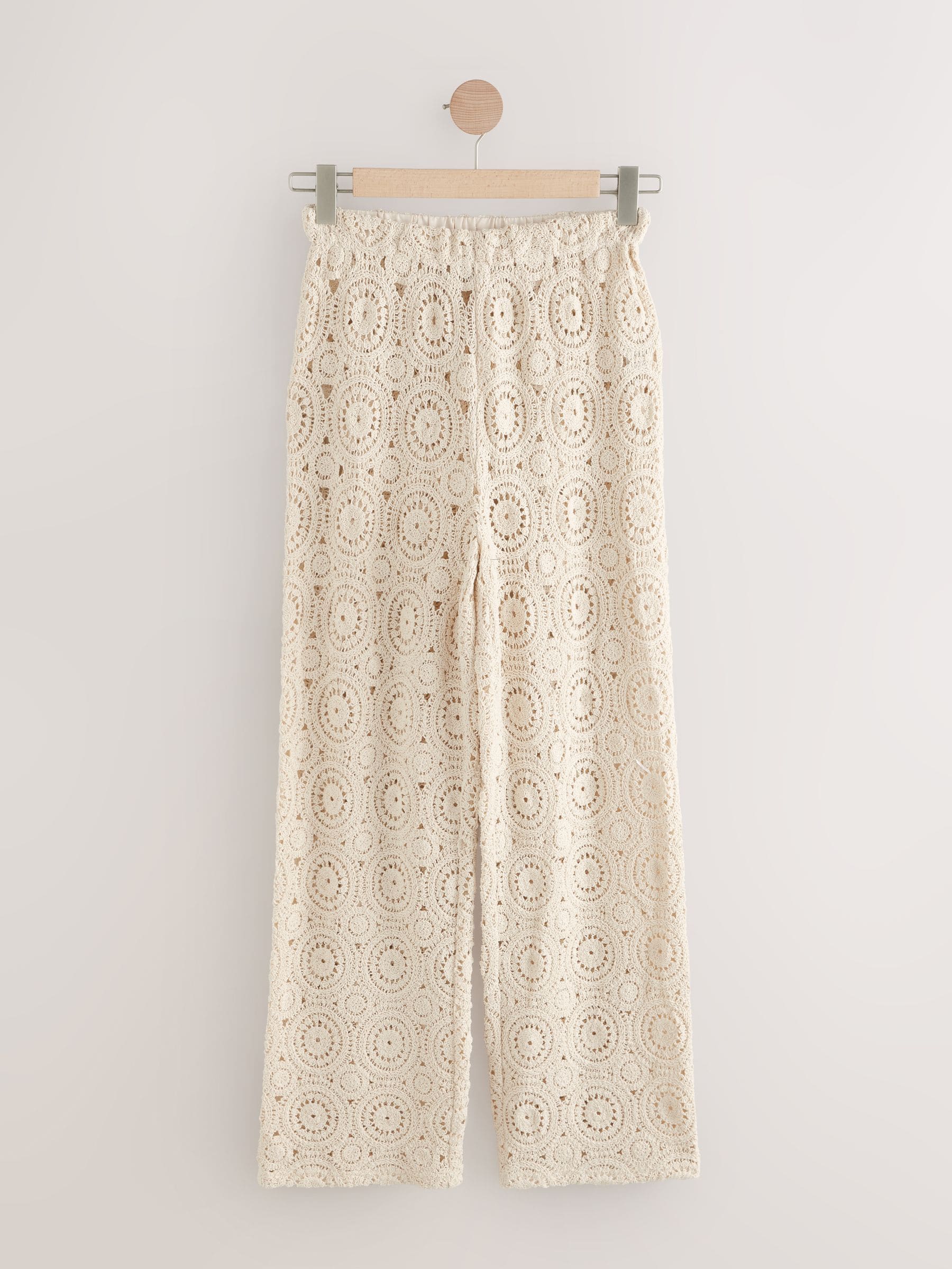 Buy Camel Crochet Wide Leg Trousers from Next USA