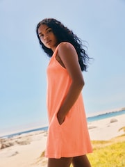 Coral rosa - 100% Cotton Jersey Playsuit - Imagen 3 de 7
