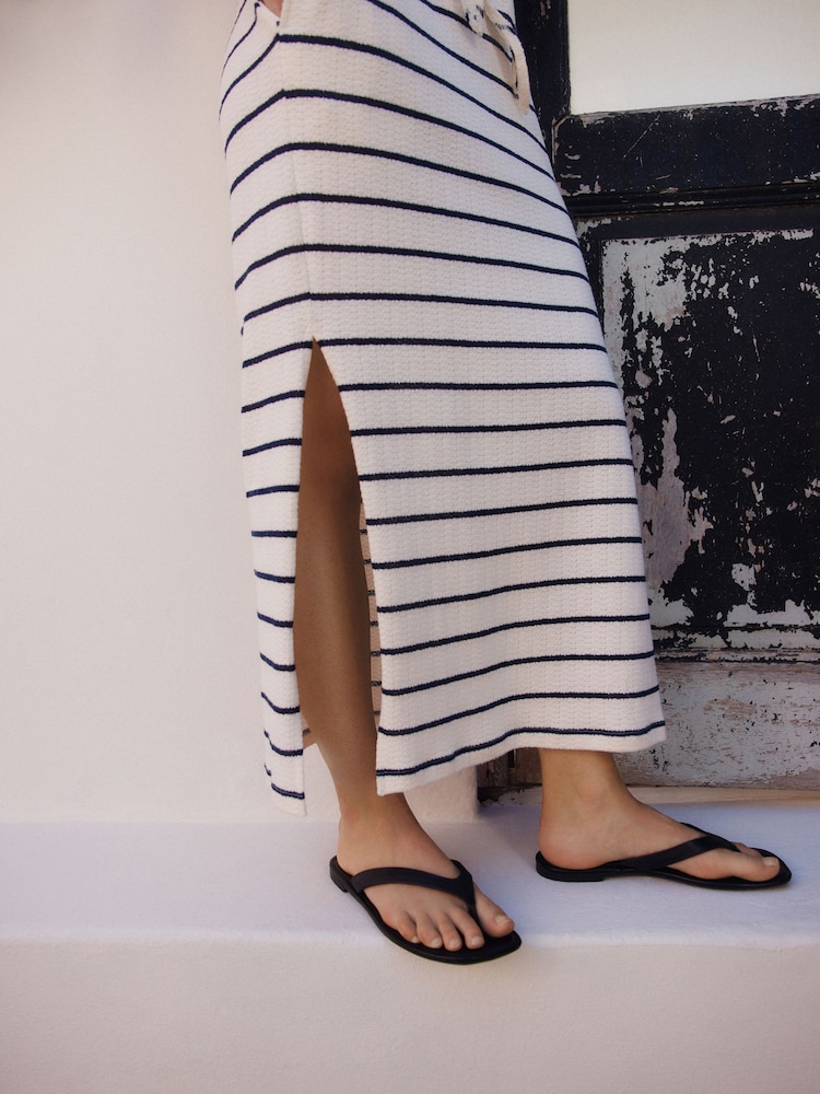 Navy Blue Jersey Bandeau Midi Dress - Image 5 of 8