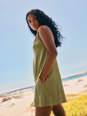Khaki Green 100% Cotton Jersey Playsuit - Image 3 of 7