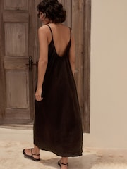 Black Textured Jersey Maxi Dress - Image 2 of 5