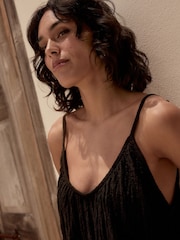 Black Textured Jersey Maxi Dress - Image 5 of 5