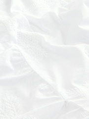 White Embroidered 100% Cotton Summer Mini Dress - Image 8 of 8