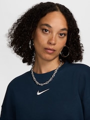 Nike Navy Oversized Phoenix Fleece Crew Neck Sweatshirt - Image 4 of 7