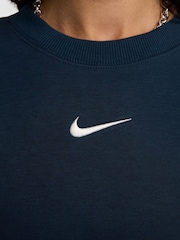 Nike Navy Oversized Phoenix Fleece Crew Neck Sweatshirt - Image 5 of 7