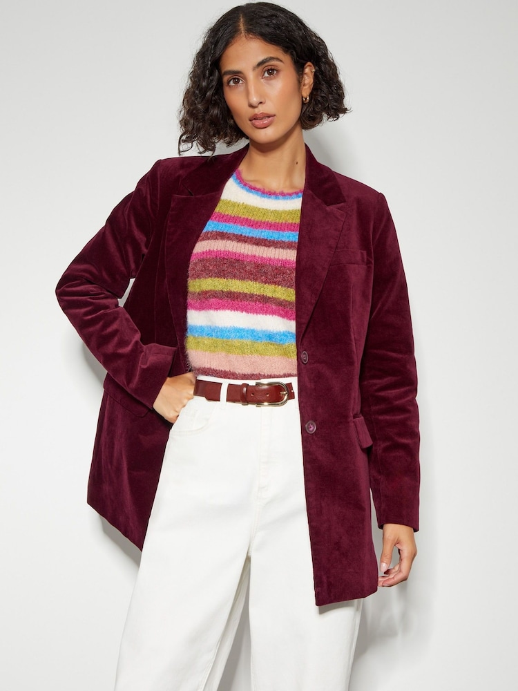 Monsoon Red Amy Structured Blazer - Image 1 of 5
