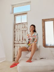 Blue Stripe Toucan - Conjunto de pijama corto abotonado - Imagen 3 de 8