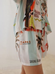 Blue Stripe Toucan - Conjunto de pijama corto abotonado - Imagen 6 de 8
