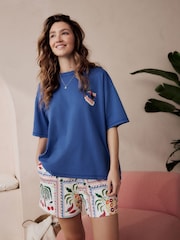 Blue Toucan 100% Cotton Graphic Short Sleeve Pyjamas - Image 2 of 7