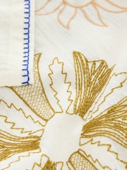White 100% Cotton Embroidered Button Through Short Set Pyjamas - Image 12 of 13