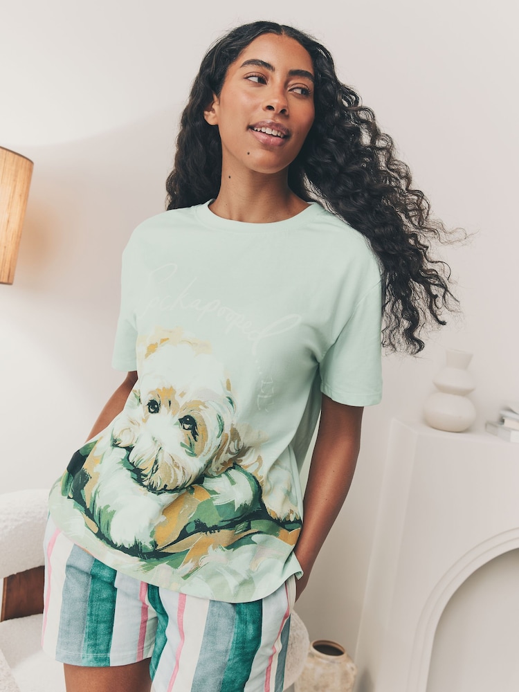 Blue Charlie The Cockapoo Short Pyjamas Set - Image 3 of 7
