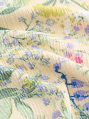 Cream Floral Textured Vest Short Set Pyjamas - Image 9 of 10