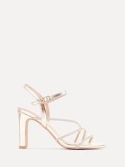 Золотой - Linzi Matilda Diamante Block Heeled Sandals - Image 2 of 5