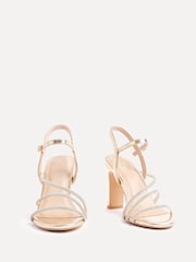 Золотой - Linzi Matilda Diamante Block Heeled Sandals - Image 3 of 5