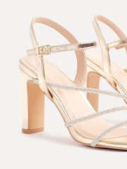 Золотой - Linzi Matilda Diamante Block Heeled Sandals - Image 5 of 5