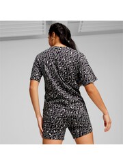 Puma Black Womens ESS+ ANIMAL Relaxed 100% Cotton T-Shirt - Image 3 of 5