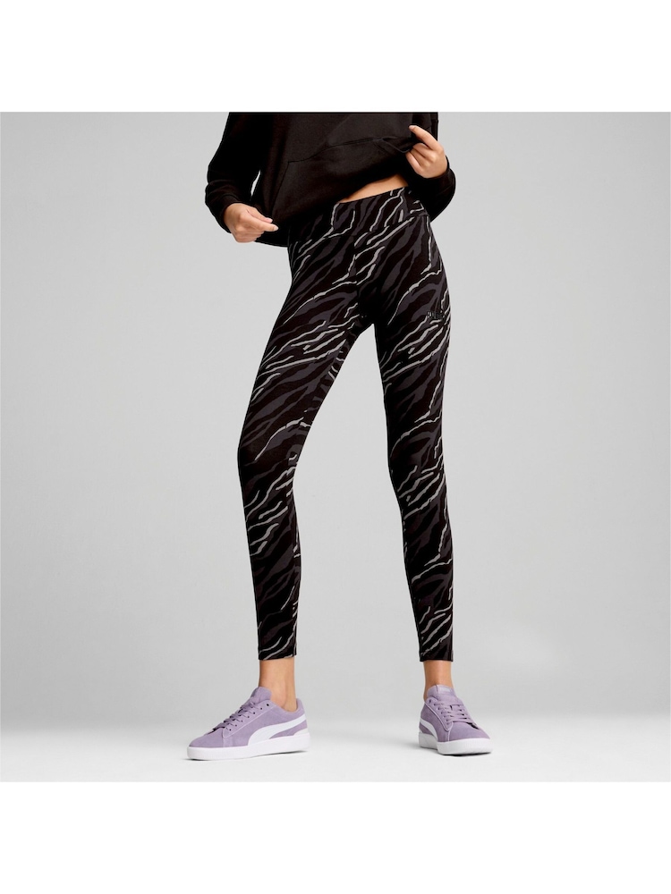 Puma Black Womens ESS+ ANIMAL Graphics Leggings - Image 1 of 6 Puma Black Womens ESS+ ANIMAL Graphics Leggings - Image 1 of 6
