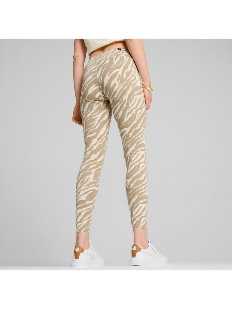 Puma White Womens ESS+ ANIMAL Graphics Leggings - Image 2 of 5