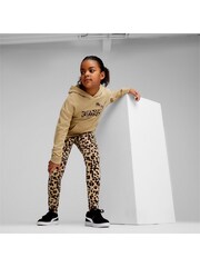 Puma Brown Kids Girls ESS+ Animal Hoodie - Image 3 of 5