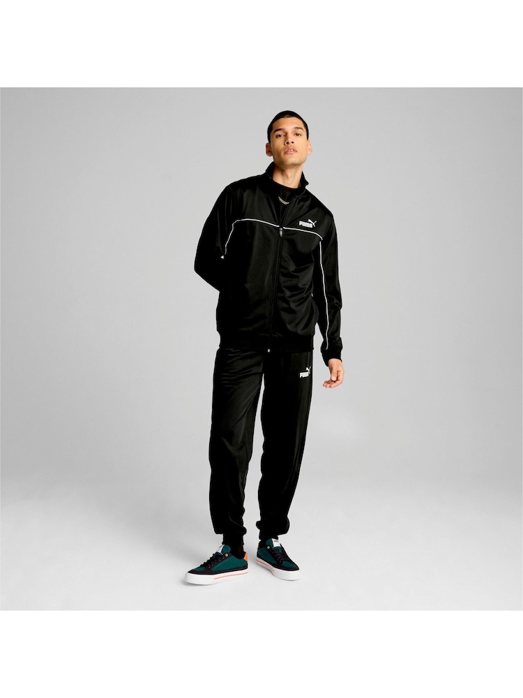 أسود - بدلة رياضية بحواف أنبوبية للرجال من Puma - صورة 1 من 6
