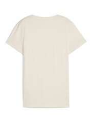 Puma White Womens ESS+ ANIMAL 100% Cotton T-Shirt - Image 6 of 6