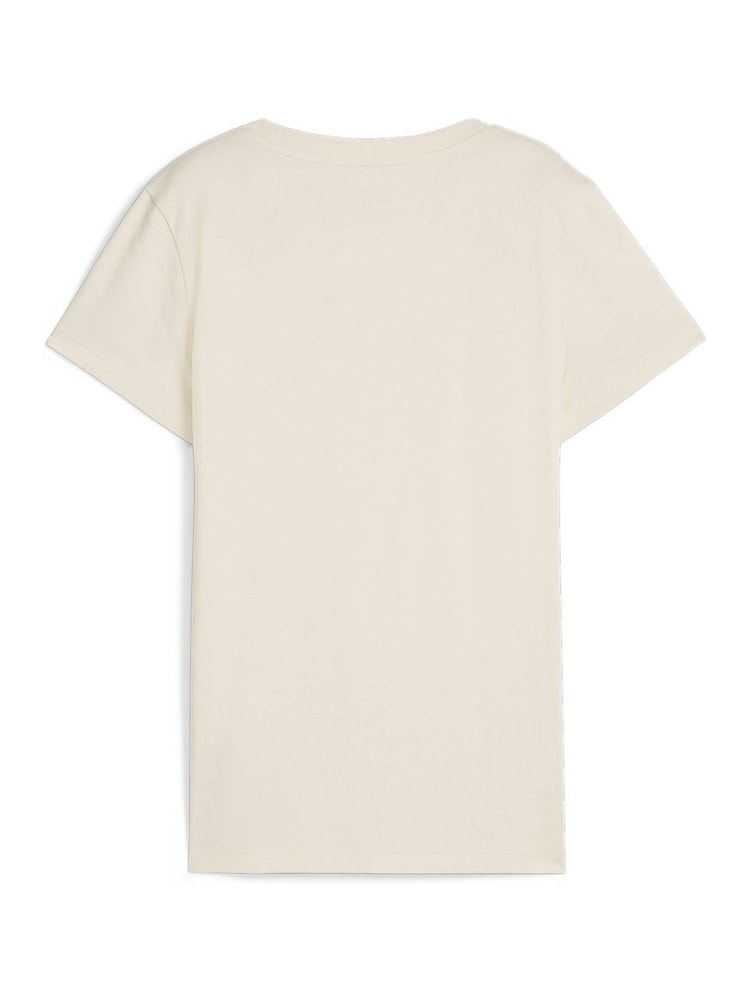 Puma White Womens ESS+ ANIMAL 100% Cotton T-Shirt - Image 6 of 6