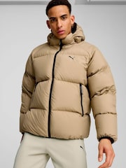 Puma Brown Mens Down Puffer Jacket - Image 1 of 6