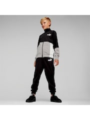 Puma Black Kids Boys Colourblock Poly Suit - Image 1 of 5