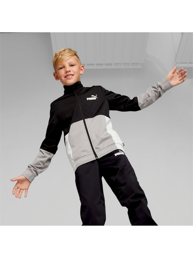 Puma Black Kids Boys Colourblock Poly Suit - Image 2 of 5