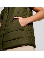 Puma Green Mens Essentials Padded Vest - Image 5 of 6