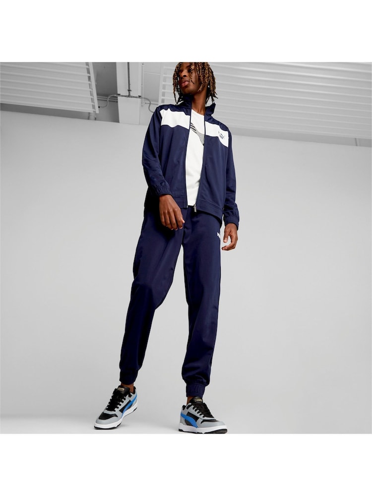 Puma Blue Mens Poly Tracksuit - Image 1 of 6