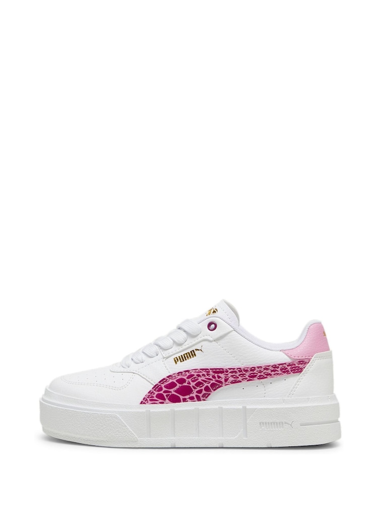 Puma White Kids Girls Cali Court Animal Sneakers - Image 2 of 6