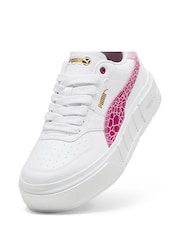 Puma White Kids Girls Cali Court Animal Sneakers - Image 5 of 6