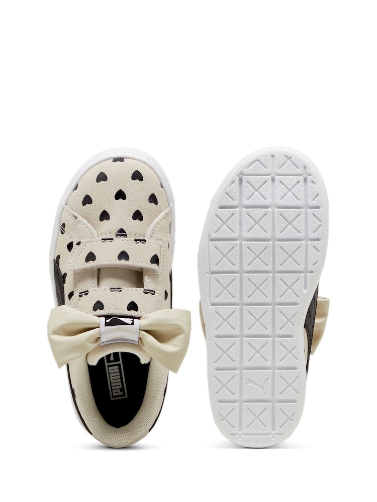 Puma White Kids Unisex Suede Classic LF Re Bow V Sneakers - Image 6 of 6