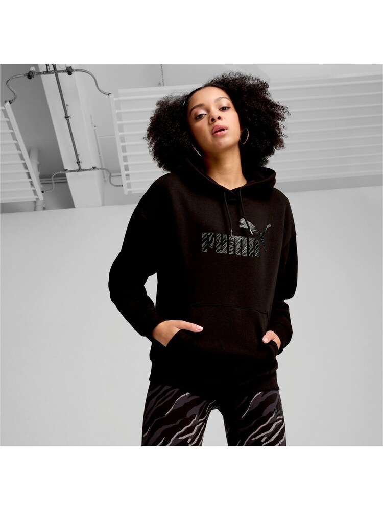 Puma Black Womens ESS+ ANIMAL Hoodie - Image 1 of 6