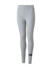 Puma Grey 100% Cotton Essentials Logo Youth Leggings - Image 1 of 2