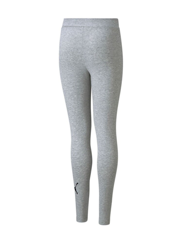 Puma Grey 100% Cotton Essentials Logo Youth Leggings - Image 2 of 2